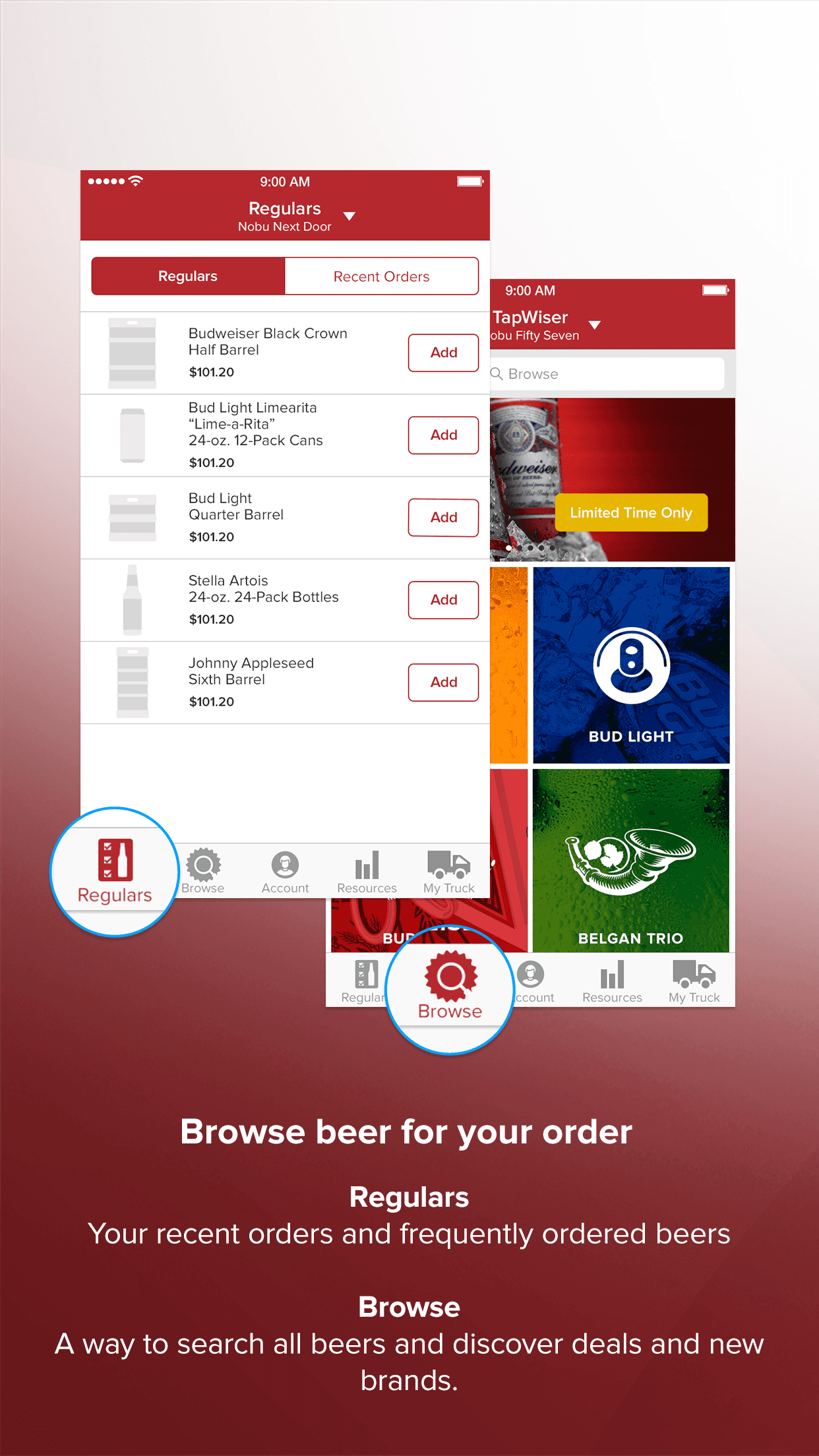Anheuser-Busch TapWiser B2B Portal screen 1