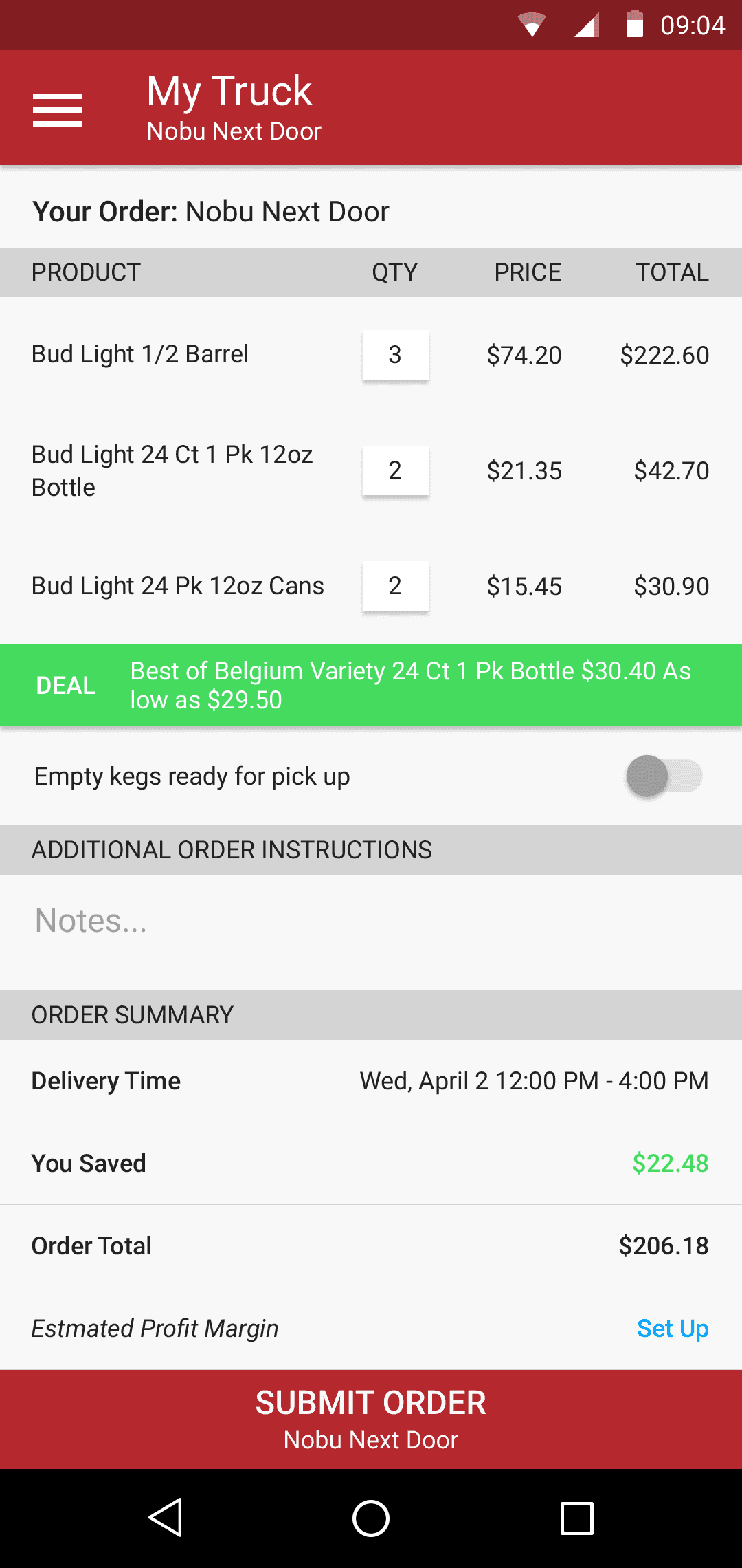 Anheuser-Busch TapWiser B2B Portal screen 10