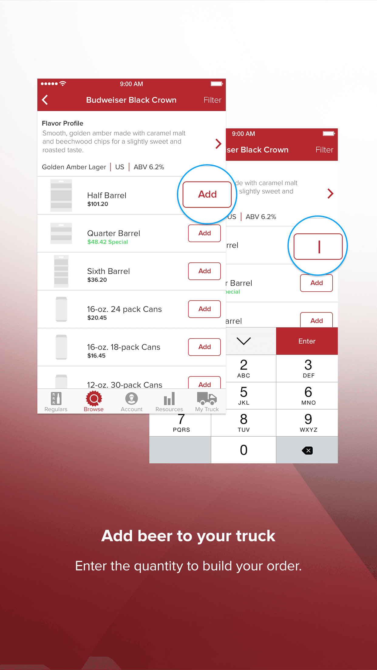 Anheuser-Busch TapWiser B2B Portal screen 2