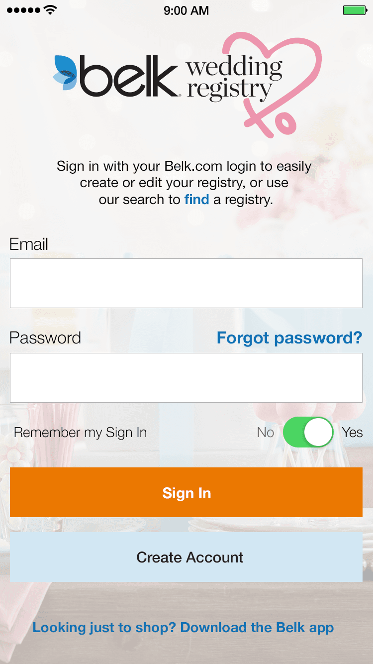 Belk Inc. Omnichannel Rewards screen 1
