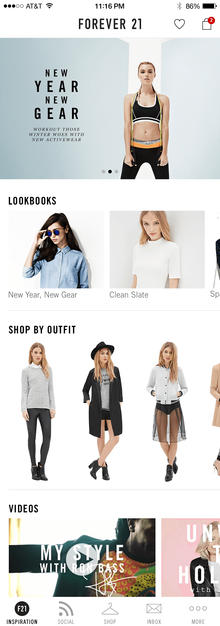 Forever 21 Mobile Commerce App screen 2