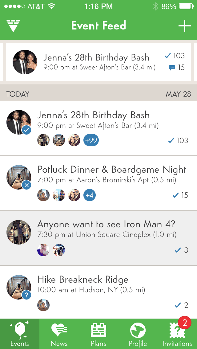 Hoppen Social Discovery screen 1