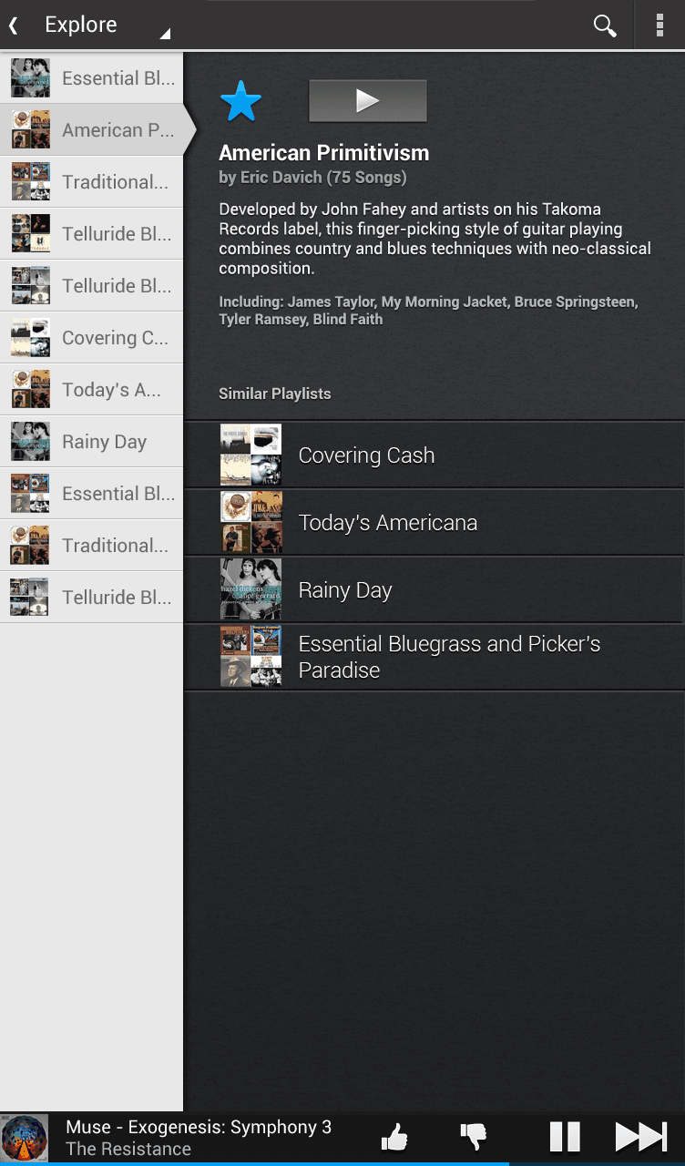 Songza Music Streaming screen 4